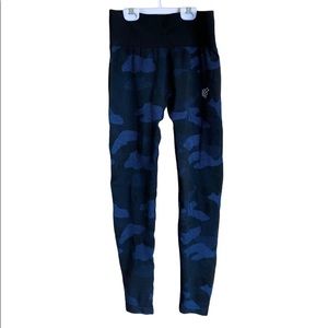 Jed North Black and Blue Workout Tights/Leggings